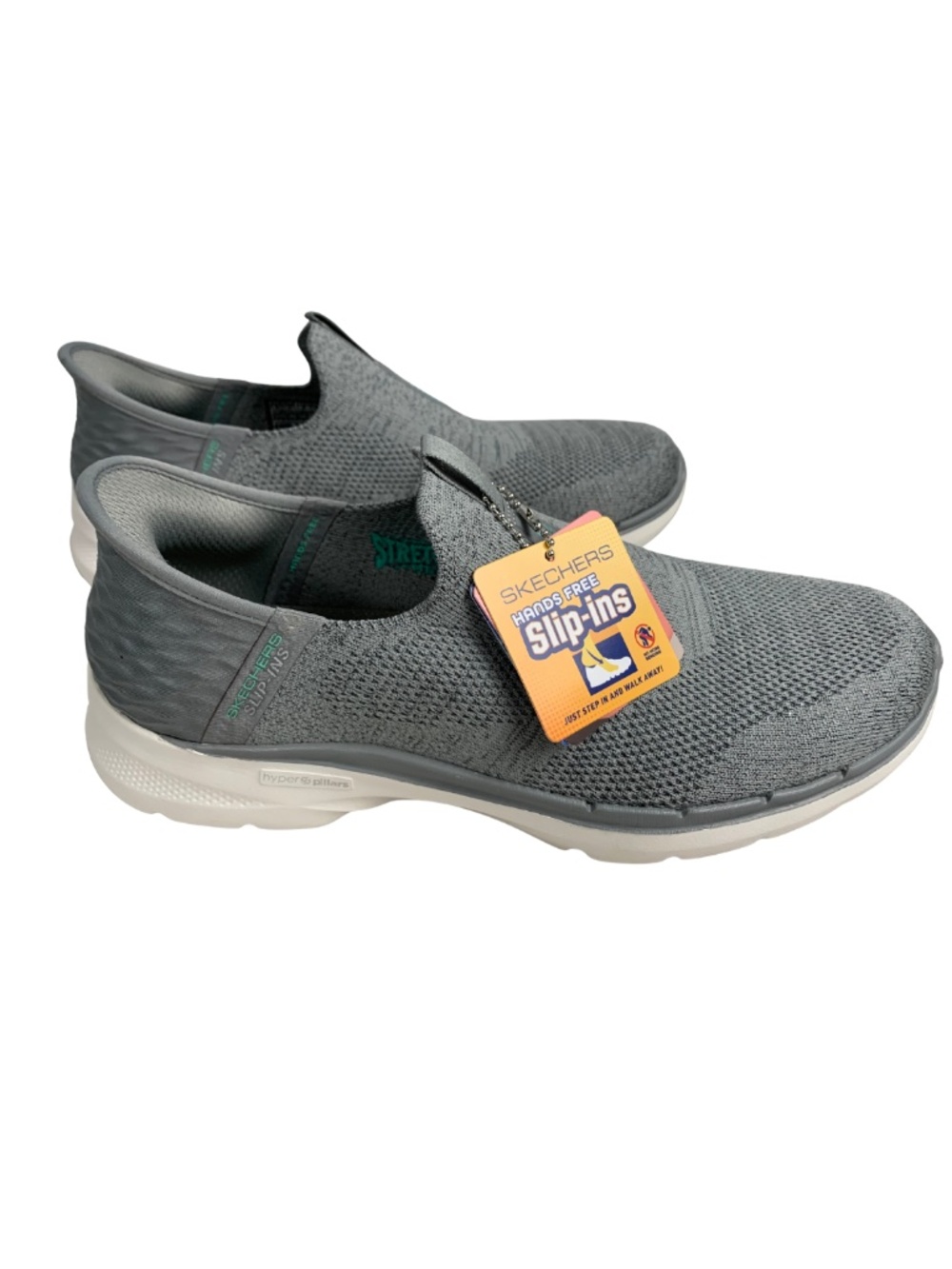 Skechers Gray Slip-On Knit Sneakers Women's Size 8.5 Lightweight